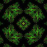 Green summertime 3D ornate ornamental texture details on black background photo