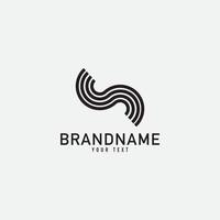Creative minimal monochrome monogram symbol. Premium business logo for corporate identity. Minimalist logo design and simple element. vector