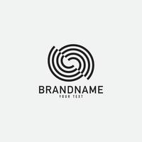 Creative minimal monochrome monogram symbol. Premium business logo for corporate identity. Minimalist logo design and simple element. vector