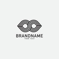 Creative minimal monochrome monogram symbol. Premium business logo for corporate identity. Minimalist logo design and simple element. vector