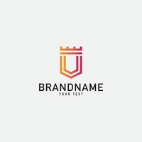 Creative minimal monochrome monogram symbol. Premium business logo for corporate identity. Minimalist logo design and simple element. vector