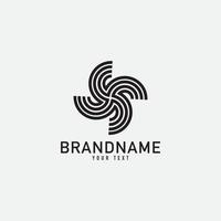 Creative minimal monochrome monogram symbol. Premium business logo for corporate identity. Minimalist logo design and simple element. vector