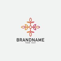 Creative minimal monochrome monogram symbol. Premium business logo for corporate identity. Minimalist logo design and simple element. vector