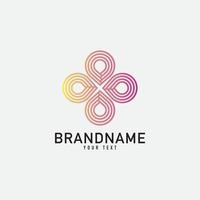 Creative minimal monochrome monogram symbol. Premium business logo for corporate identity. Minimalist logo design and simple element. vector