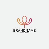 Creative minimal monochrome monogram symbol. Premium business logo for corporate identity. Minimalist logo design and simple element. vector