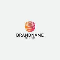 Creative minimal monochrome monogram symbol. Premium business logo for corporate identity. Minimalist logo design and simple element. vector