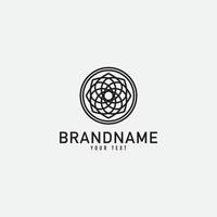 Creative minimal monochrome monogram symbol. Premium business logo for corporate identity. Minimalist logo design and simple element. vector