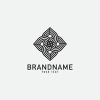 Creative minimal monochrome monogram symbol. Premium business logo for corporate identity. Minimalist logo design and simple element. vector