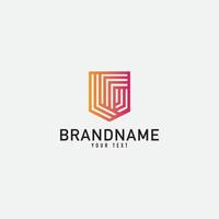 Creative minimal monochrome monogram symbol. Premium business logo for corporate identity. Minimalist logo design and simple element. vector