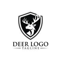 deer head silhouette deer logo deer vector illustration template