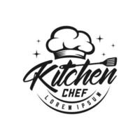 plantilla de vector de diseño de logotipo de chef de cocina