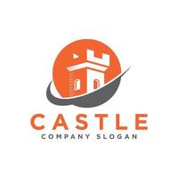 plantilla de diseño de logotipo de castillo vector