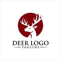 deer head silhouette deer logo deer vector illustration template