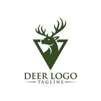 deer head silhouette deer logo deer vector illustration template