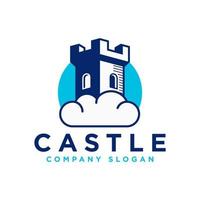 plantilla de diseño de logotipo de castillo vector