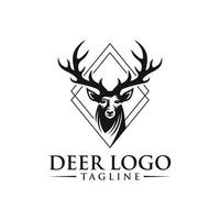 deer head silhouette deer logo deer vector illustration template