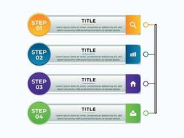 Business Presentation Infographics abstract 3d vector design template with 4 steps or options. can be used for workflow layout, diagram, annual report, web design, Creative banner, label vector