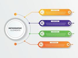 Plantilla de diseño de vector 3d abstracto de infografía de presentación de negocios. se puede utilizar para diseño de flujo de trabajo, diagrama, informe anual, diseño web, banner creativo, vector de etiqueta