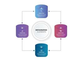 Business Presentation Infographics abstract 3d vector design template. can be used for workflow layout, diagram, annual report, web design, Creative banner, label vector