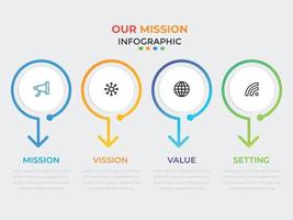 infografía de presentación de negocios plantilla de diseño de vector 3d abstracto.puede usarse para diseño de flujo de trabajo, diagrama, informe anual, diseño web, banner creativo, vector de etiqueta