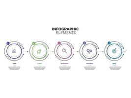 Plantilla de diseño de vector 3d abstracto de infografía de presentación de negocios. se puede utilizar para diseño de flujo de trabajo, diagrama, informe anual, diseño web, banner creativo, vector de etiqueta