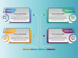 infografía de presentación de negocios plantilla de diseño de vector 3d abstracto.puede usarse para diseño de flujo de trabajo, diagrama, informe anual, diseño web, banner creativo, vector de etiqueta