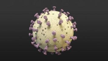 Brote de coronavirus covid-19 y antecedentes de influenza de coronavirus como casos peligrosos de cepa de gripe como concepto de riesgo médico pandémico con célula de enfermedad como representación 3d foto