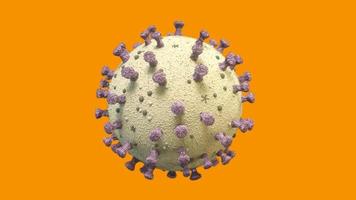 Coronavirus Covid-19 outbreak and coronaviruses influenza background as dangerous flu strain cases as a pandemic medical health risk concept with disease cell as a 3D render photo