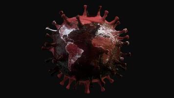 coronavirus rojo gripe asiática ncov forma tierra fondo covid-19. concepto de búsqueda de curas y mundo global. representación 3d elementos de esta imagen proporcionados por la nasa foto