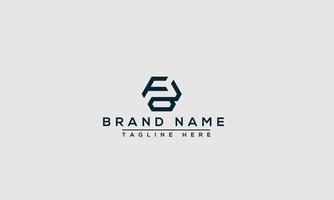 Elemento de marca gráfico vectorial de plantilla de diseño de logotipo fb. vector