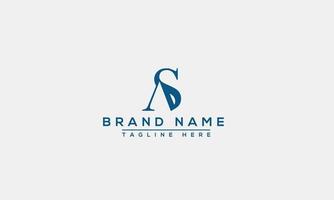 Logo design letter AS . Elegant modern. Vector template.