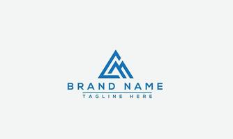 AM Logo Design Template Vector Graphic Branding Element.