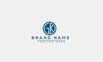 Logo design letter GK . Elegant modern. Vector template.