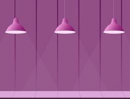 decoration of the lights on the stage with a purple theme vector