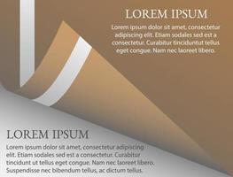 Abstract brown background with rolled paper theme vector