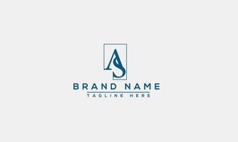Logo design letter AS . Elegant modern. Vector template.