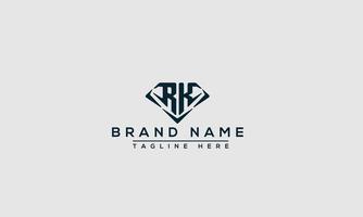 RK Logo Design Template Vector Graphic Branding Element.