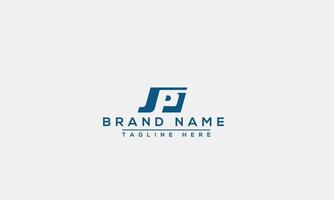 Logo design letter JP . Elegant modern. Vector template.