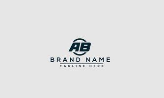 AB Logo Design Template Vector Graphic Branding Element.