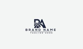 Logo design letter BA . Elegant modern. Vector template.