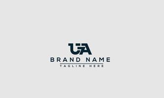 UA Logo Design Template Vector Graphic Branding Element.