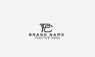 Logo design letter PC . Elegant modern. Vector template.