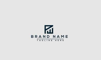 PW Logo Design Template Vector Graphic Branding Element.