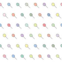 globo de color pastel flotando volando con cuerda ilustración de fondo de patrón sin costuras vector
