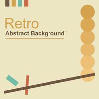 retro style background with minimalist abstract shape design vector