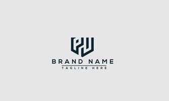 PW Logo Design Template Vector Graphic Branding Element.