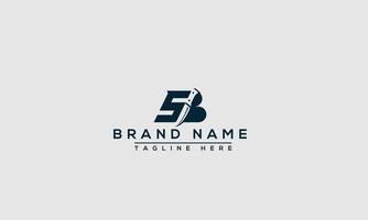elemento de marca gráfico vectorial de plantilla de diseño de logotipo bs. vector