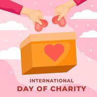 flat design concept international day of charity illustration