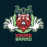 Viking Head Mascot Logo Template