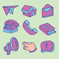 Contact Icon Bundles vector